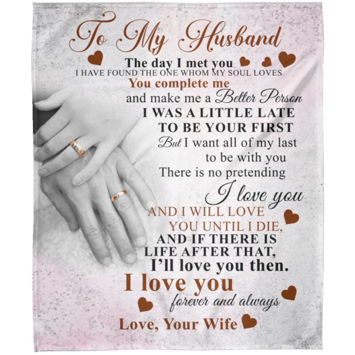 To My Husband | FLM Arctic Fleece Blanket 50x60